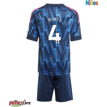 Camiseta Arsenal Ben White #4 Visitante Equipación para niños 2025-26 manga corta (+ pantalones cortos)